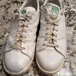 Adidas Stan Smith White and Green Sneakers